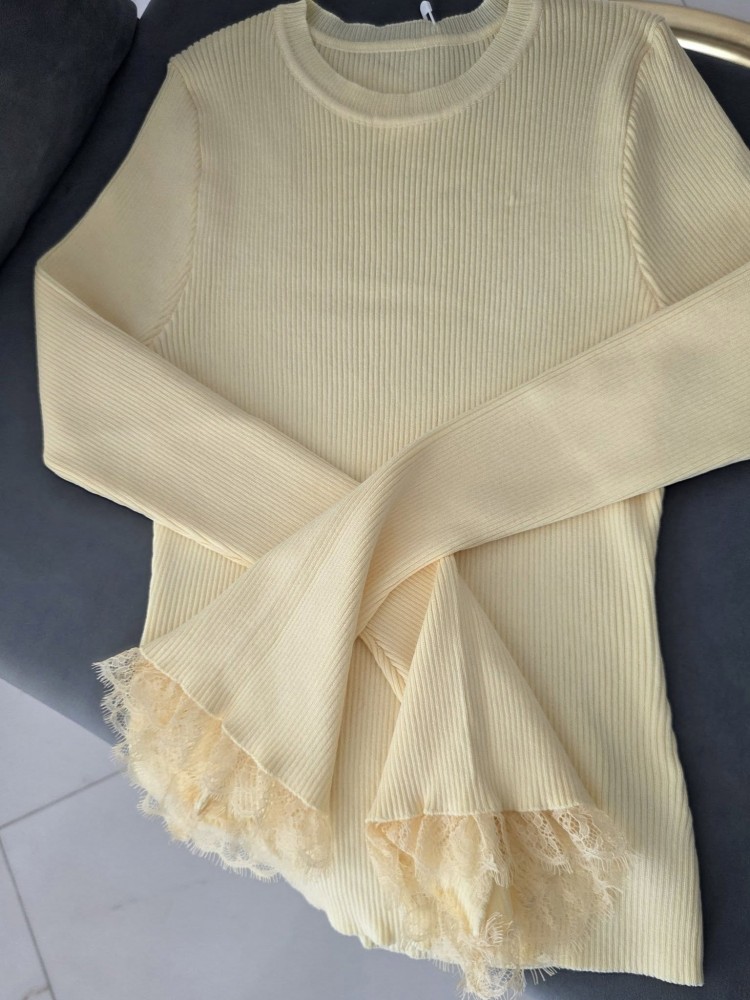 Блузка от фино плетиво Yellow