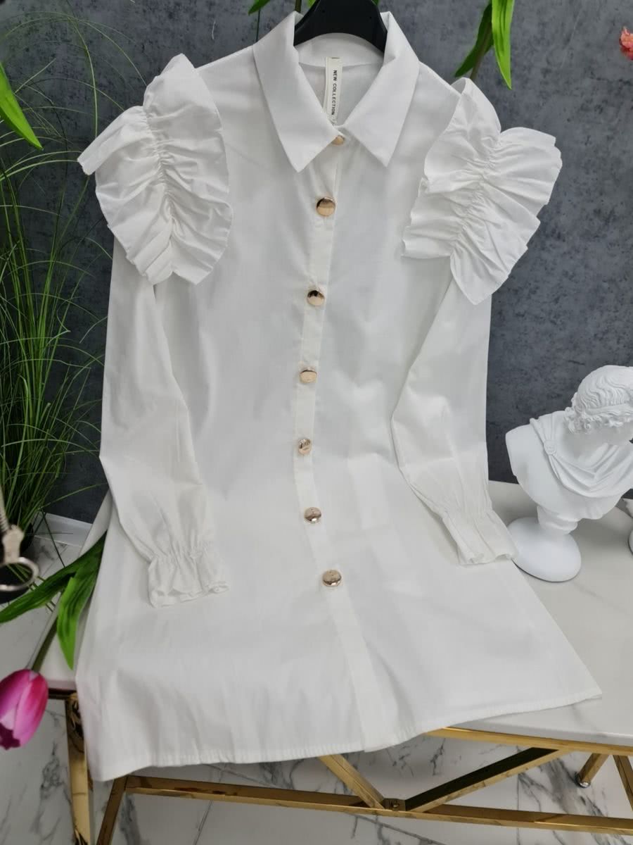 Дълга риза тип рокля White