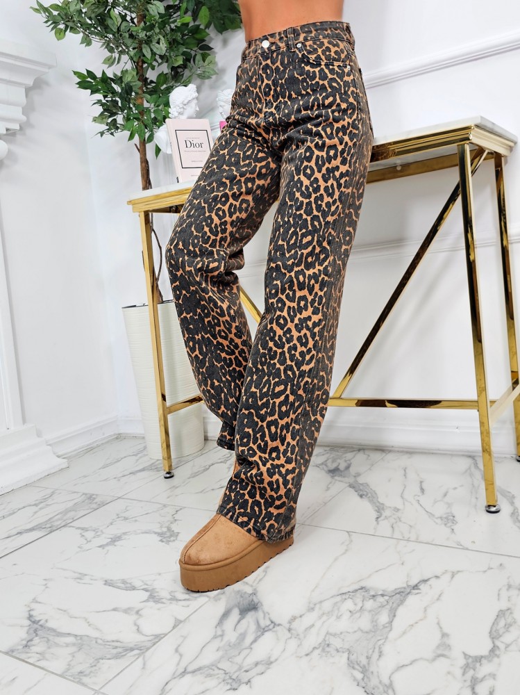 Дънки Leopard printed