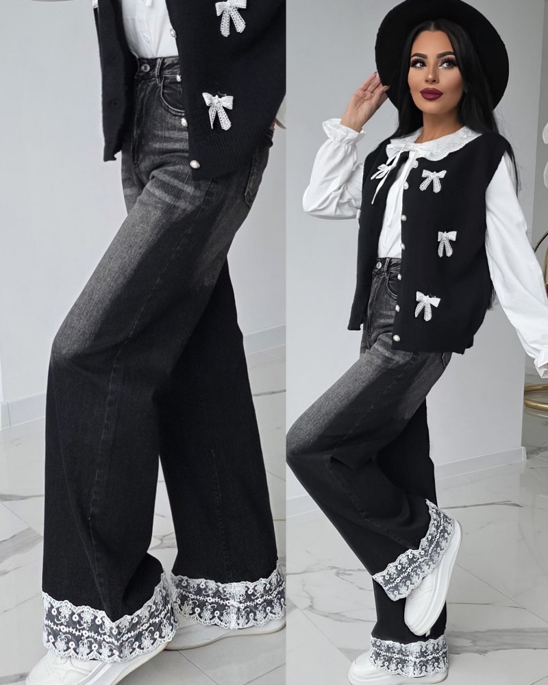 Дънки от тъмен деним