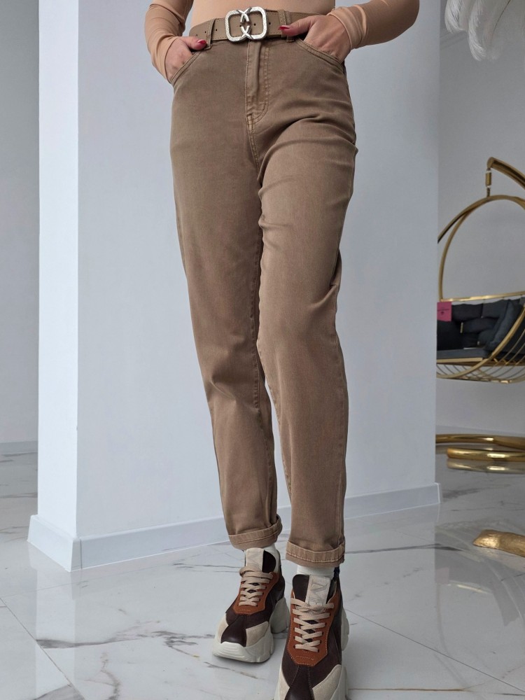 Дънки с еластичност и коланче