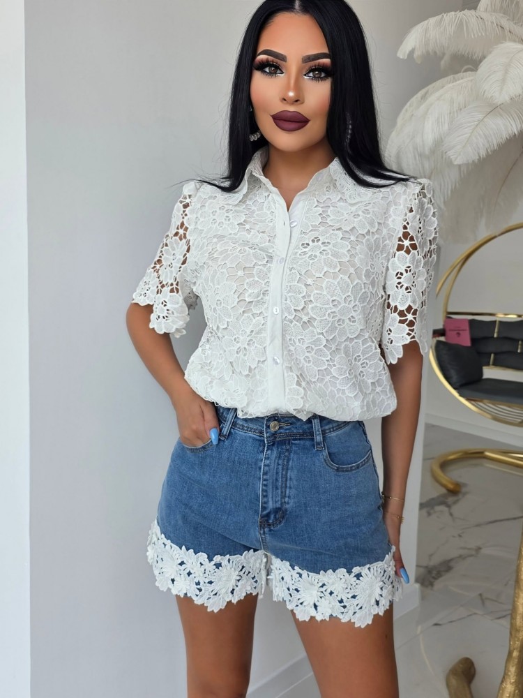 Дънки с красива дантела Denim Grace