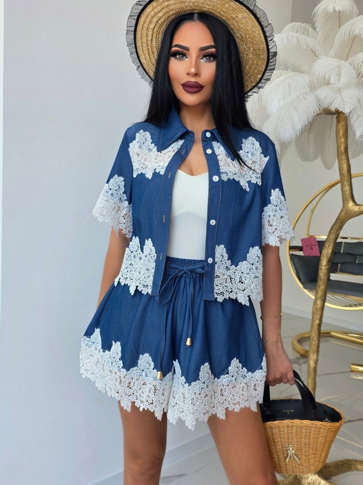 Дънков комплект Lace Denim Set