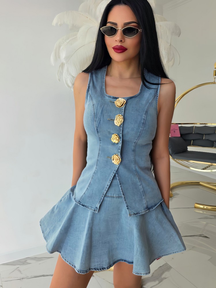 Дънков комплект Luxe Rose Denim
