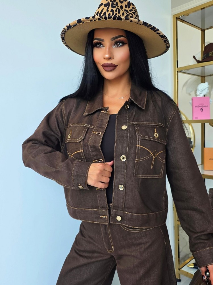 Дънков комплект яке и дънки Luxe Denim