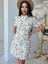 Дънкова рокля Floral Denim Dress