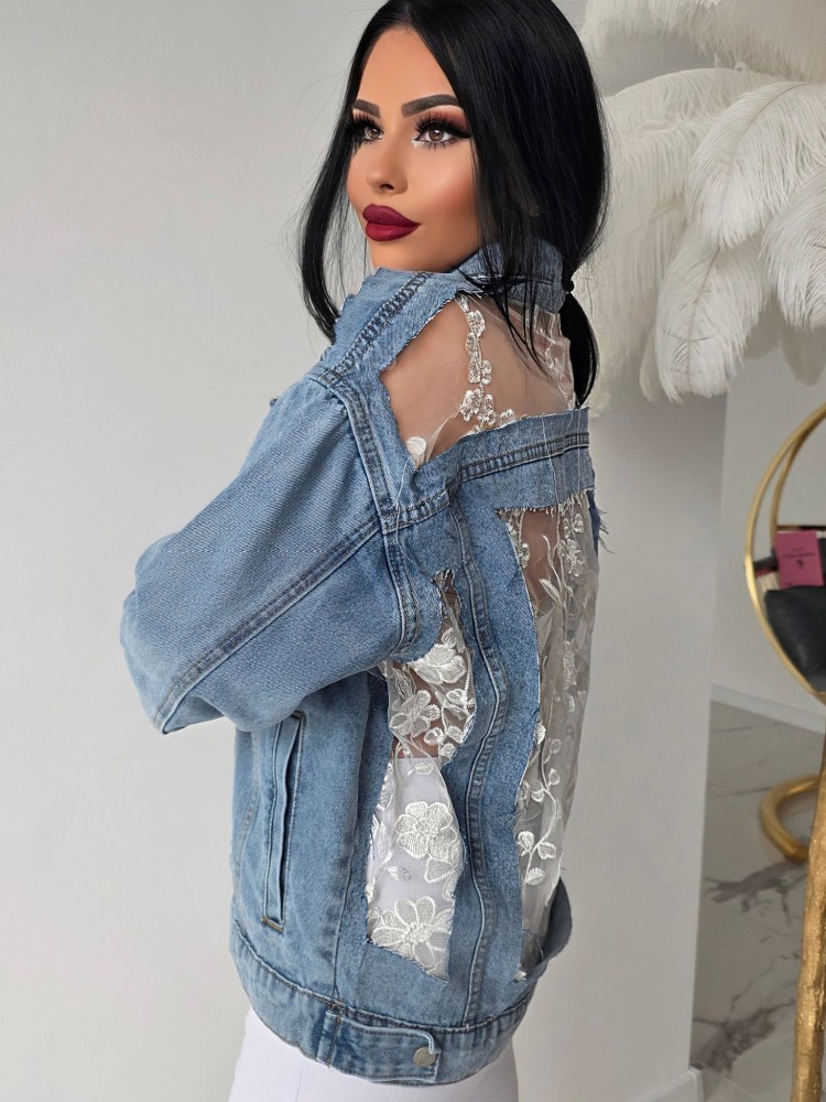 Дънково яке Denim Lace Elegance