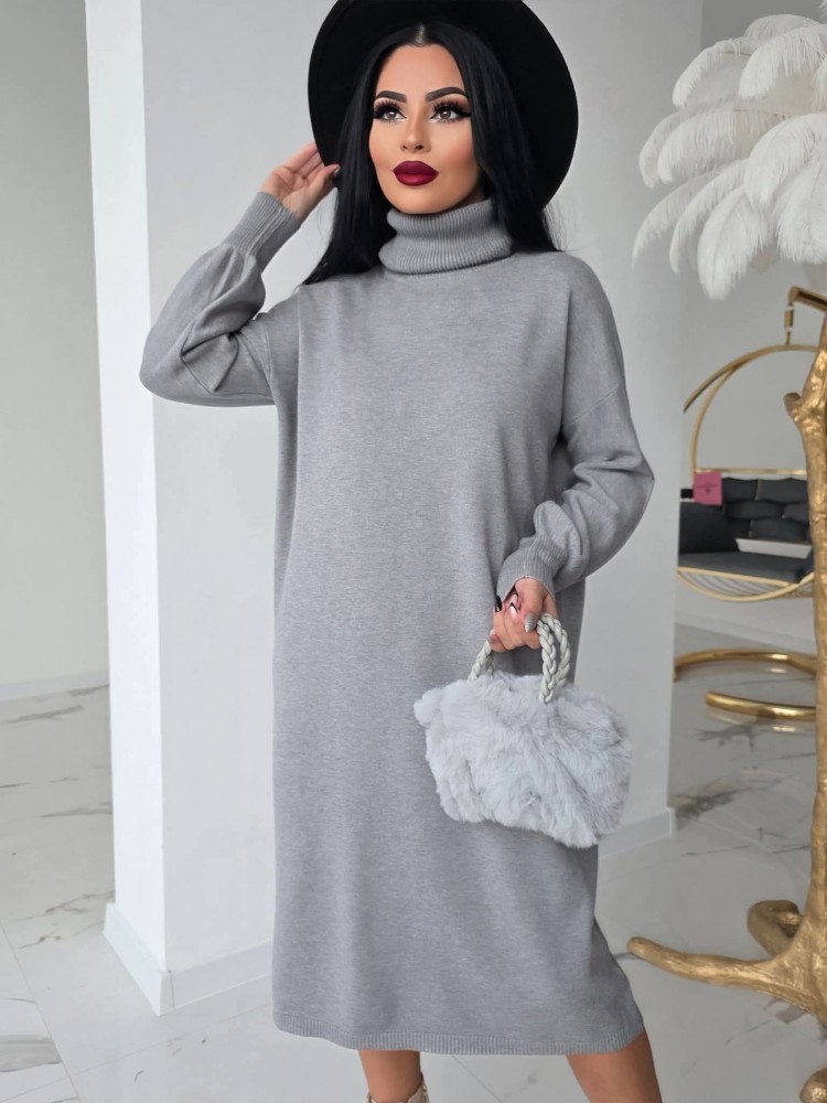 Ефирна рокля от плътен мохер с чанта