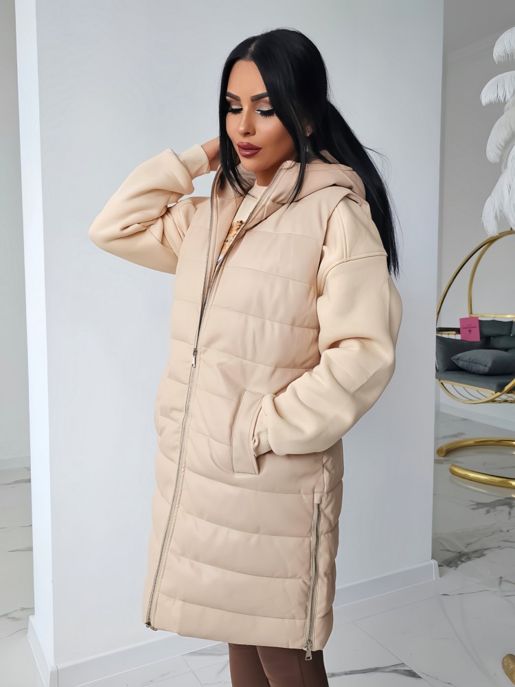 Елек Eco Leather в бежово