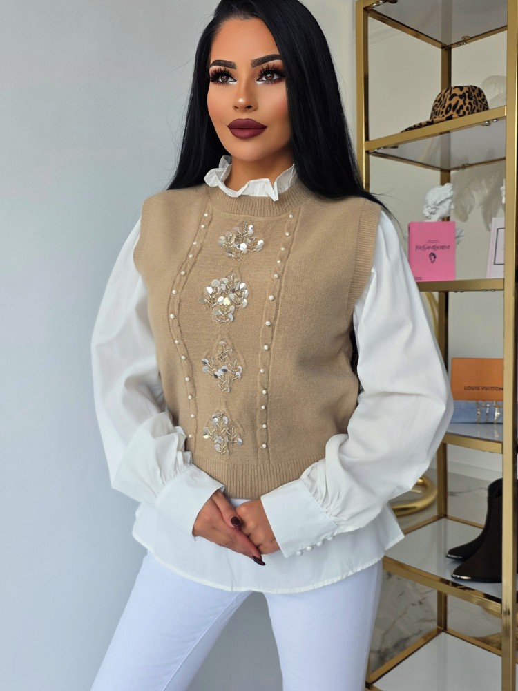 Елек с риза Fashionista