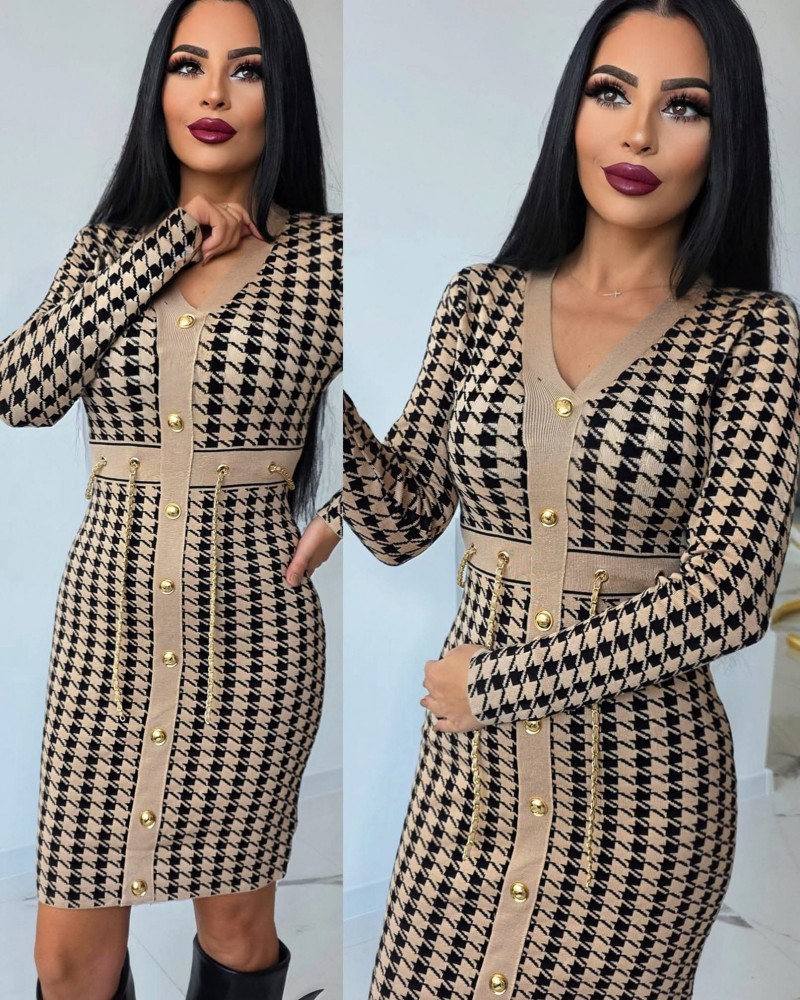 Красива рокля от плътно плетиво Красива рокля от плътно плетиво