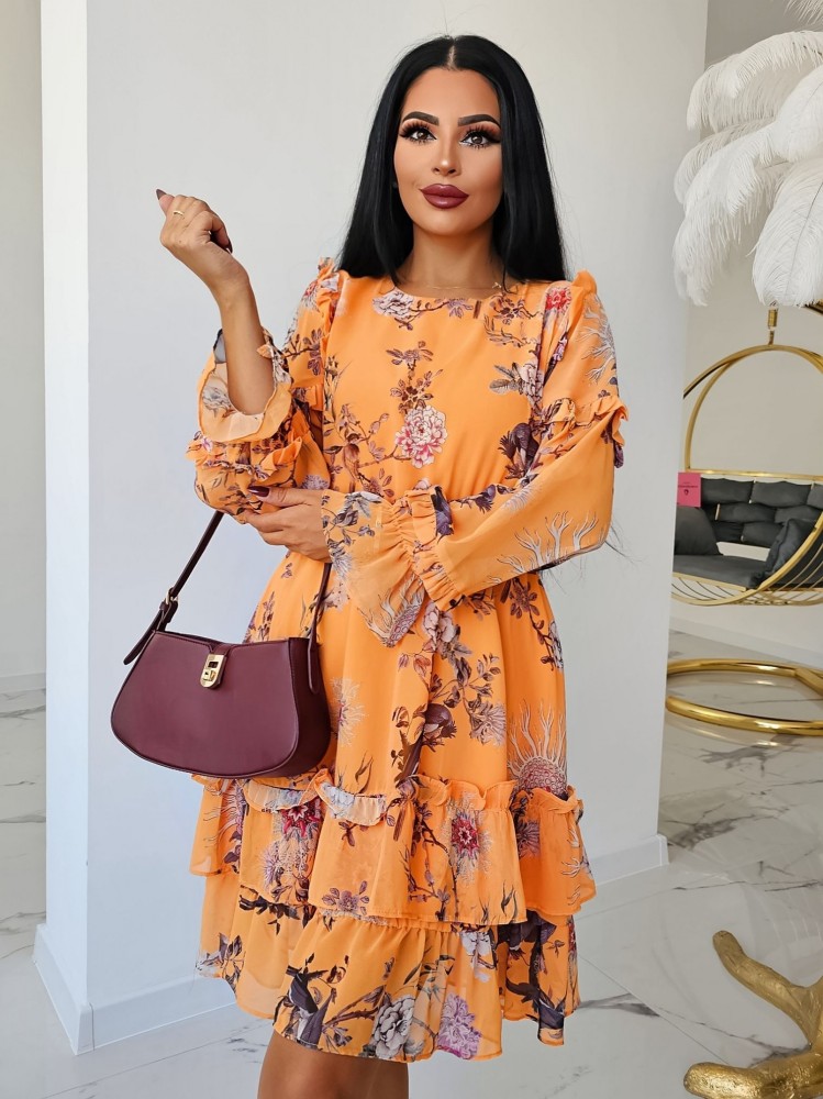 Красива рокля с принт Autumn