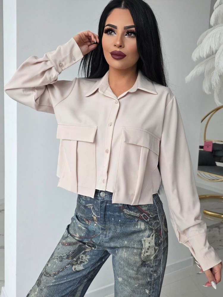 Кроп риза в екрю