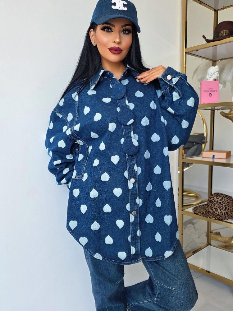 Лимитирана дънкова риза Love Denim