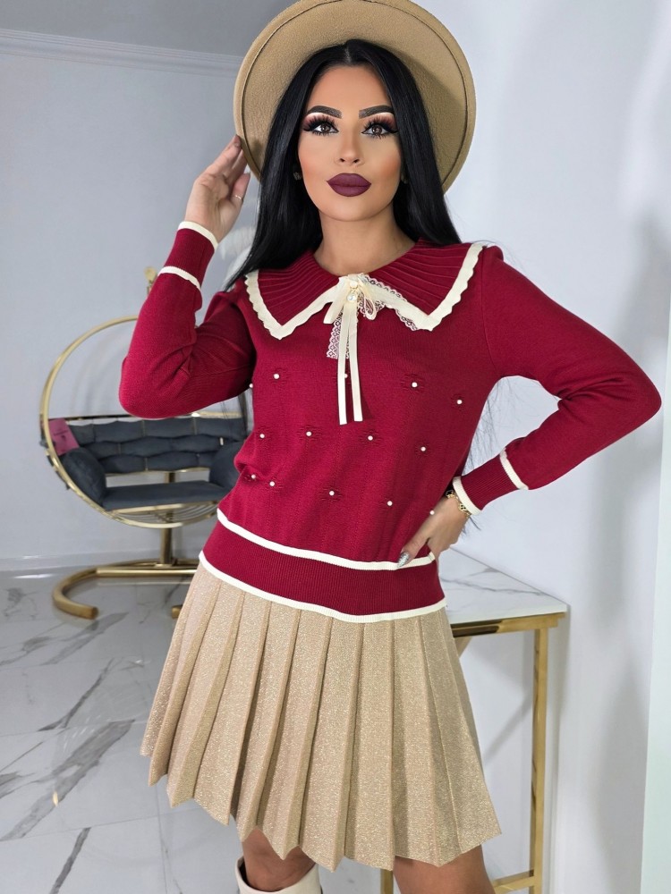 Луксозен пуловер с якичка