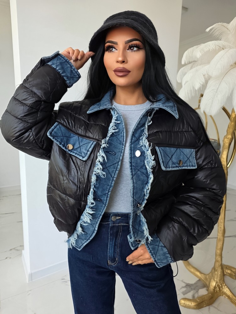 Олекотено яке в комбинация с деним Олекотено яке в комбинация с деним