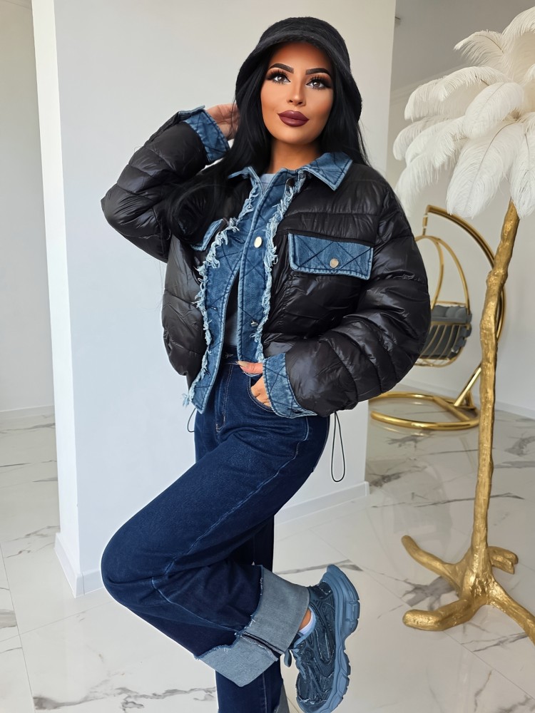 Олекотено яке в комбинация с деним Олекотено яке в комбинация с деним