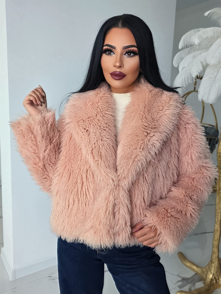 Палто Poodle в розово