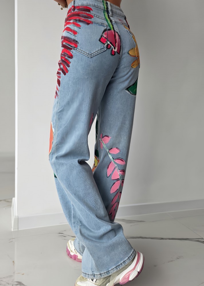 Ръчно рисувани дънки Art Vision