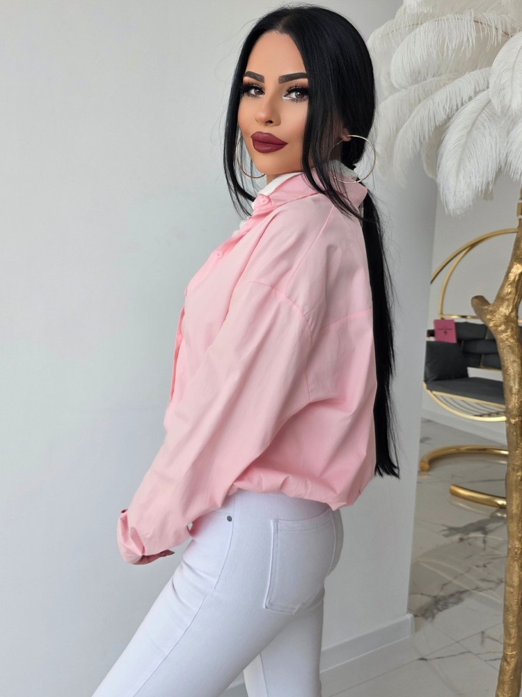 Риза  с дантелен топ