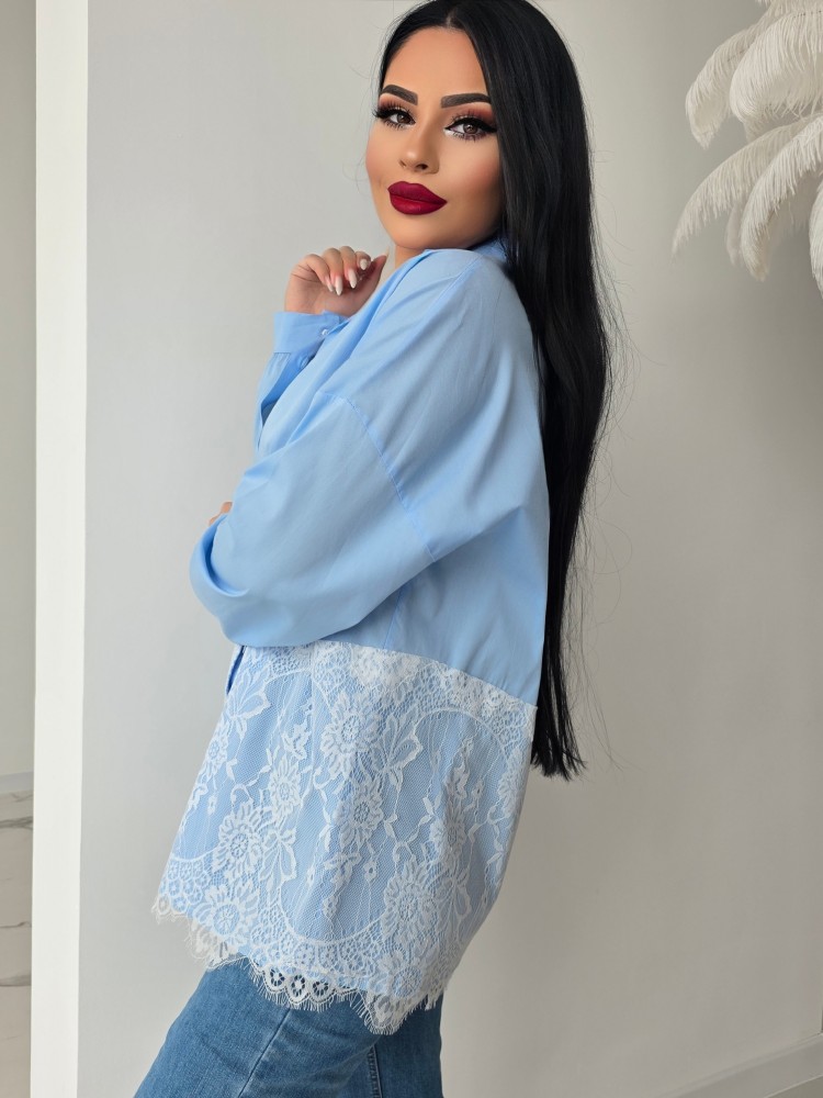 Риза Lady Lace в синьо