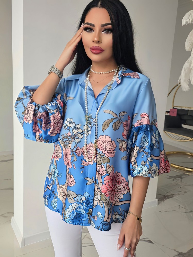 Риза от сатен Luxe Floral Touch