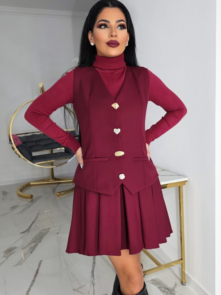 Рокля без ръкави Bordo