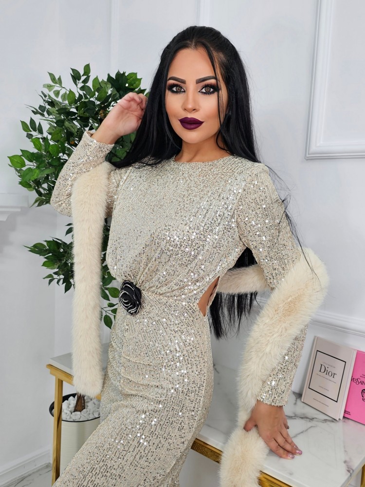 Рокля Glamour golden Dress