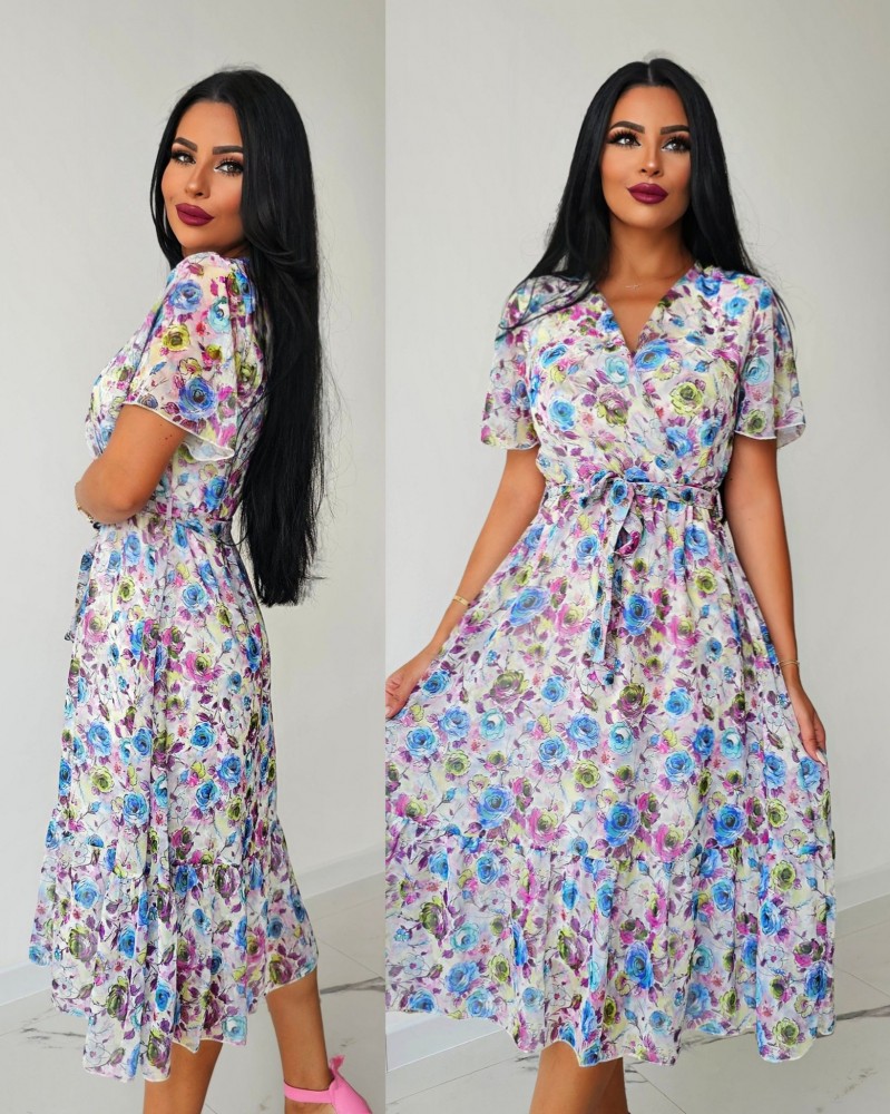 Рокля от шифон Flowers