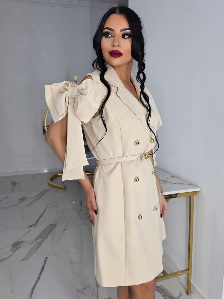 Рокля тип сако с коланче Рокля тип сако с коланче