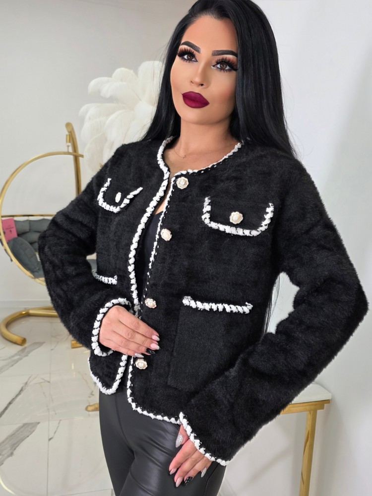 Сако от кашмир в черно