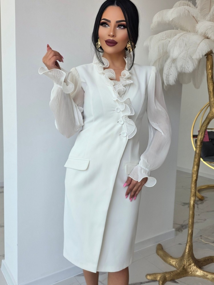 Стилна рокля Angel White Dress
