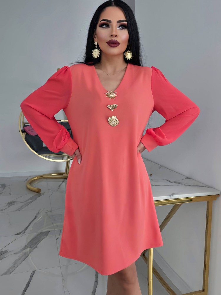 Стилна рокля Coral Elegance