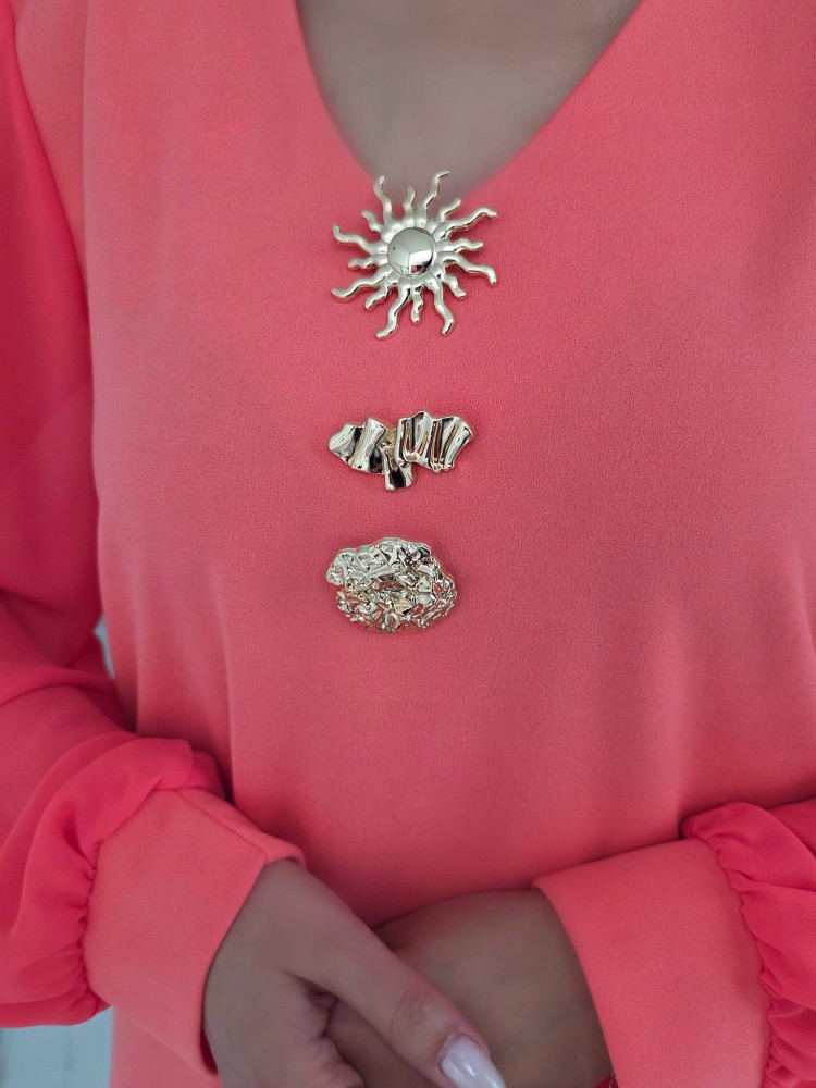 Стилна рокля Coral Elegance