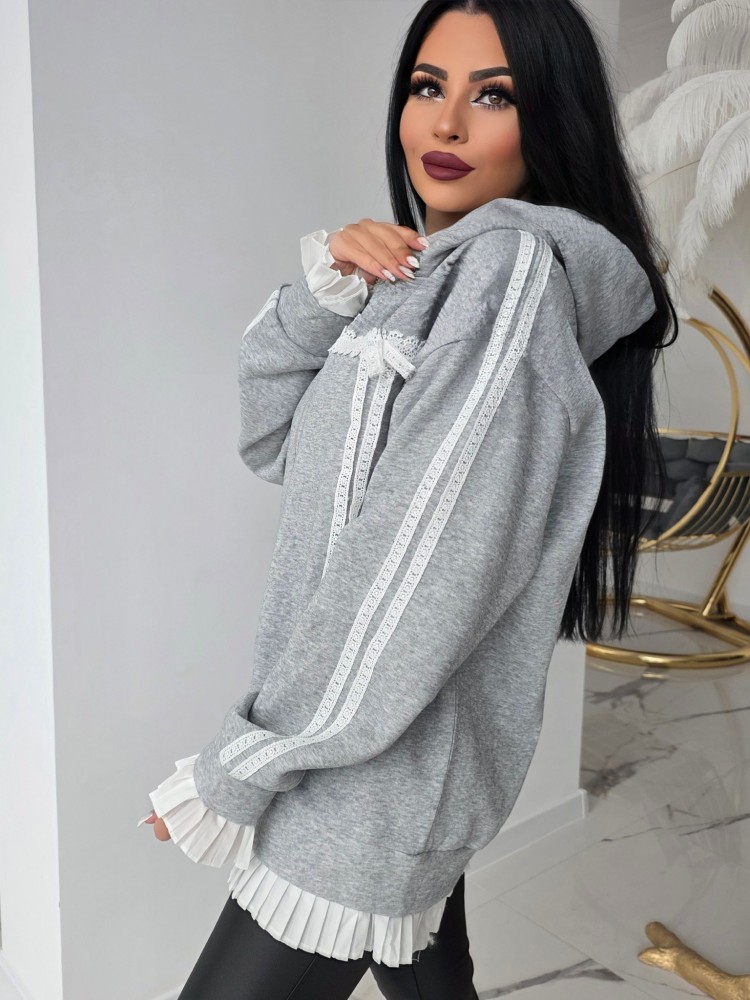 Суитшърт с цип и качулка