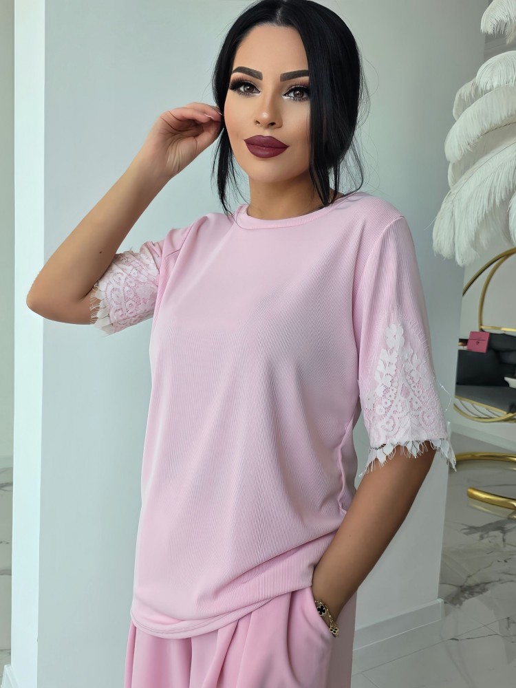 Тениска от ефирен рипс