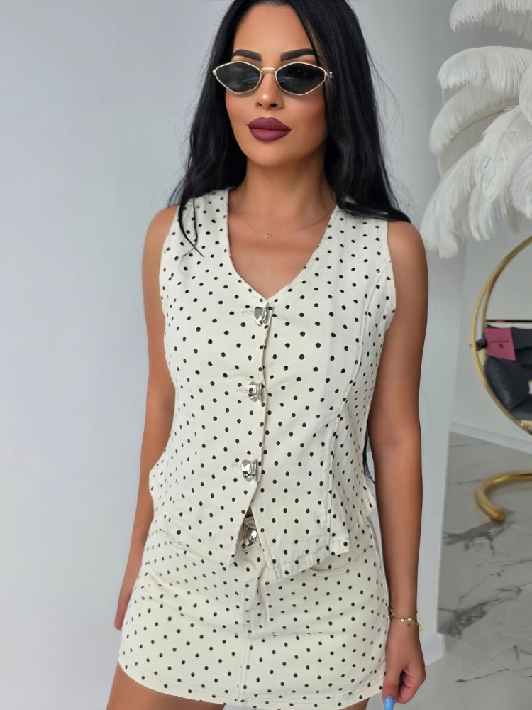Униклен дънков комплект Denim Dots