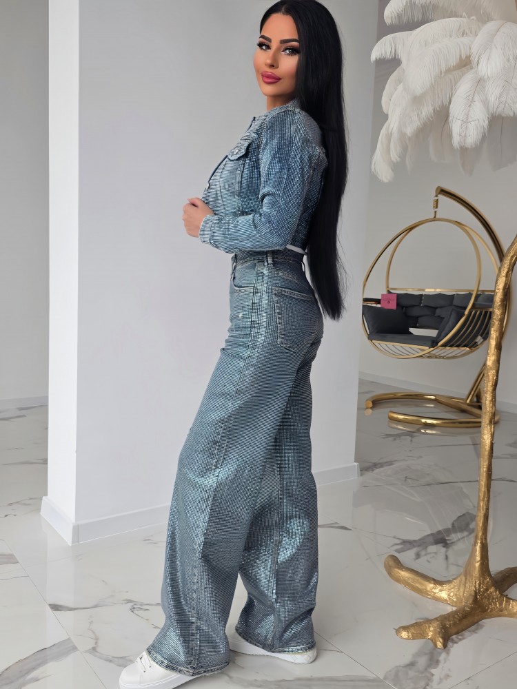 Комплект яке и дънки Crystal Denim Set