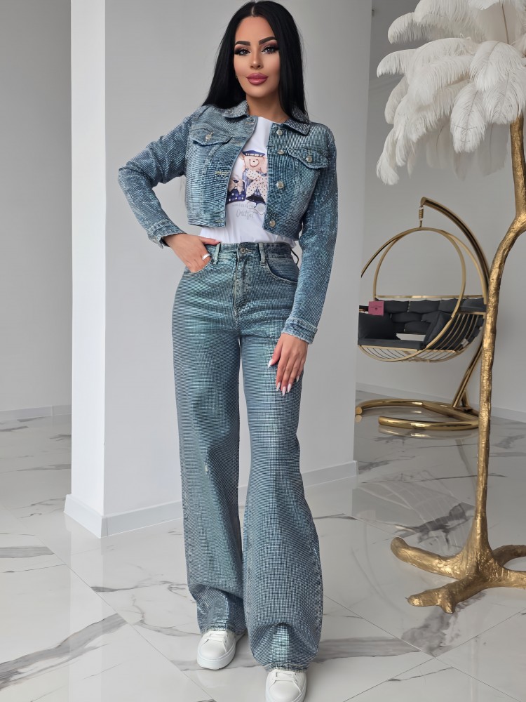 Комплект яке и дънки Crystal Denim Set