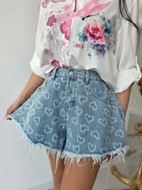 Жестоки дънки Heart Denim Shorts