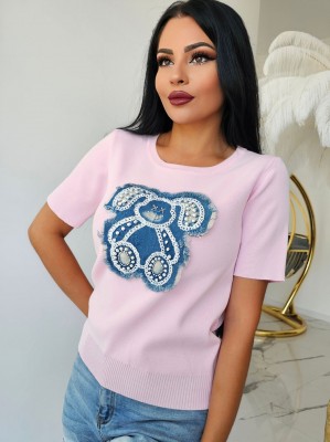 Блуза от фино плетиво Pink