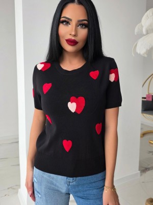 Блуза от фино рипс плетиво Love