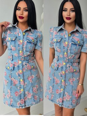 Дънкова рокля Denim Blossom
