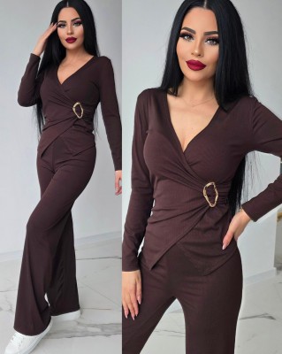 Eкип от еластична рипс Brown Comfort