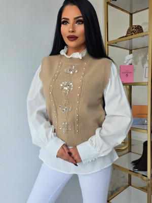 Елек с риза Fashionista