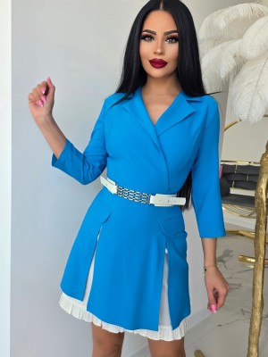 Красива рокля тип сако Blue Royal