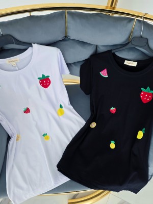 Бяла тениска Fruit Splash