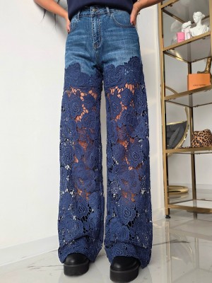 Красиви дънки Lace Denim