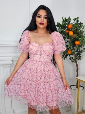 Луксозна рокля с тюл