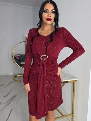 Празнична рокля със златист акцент